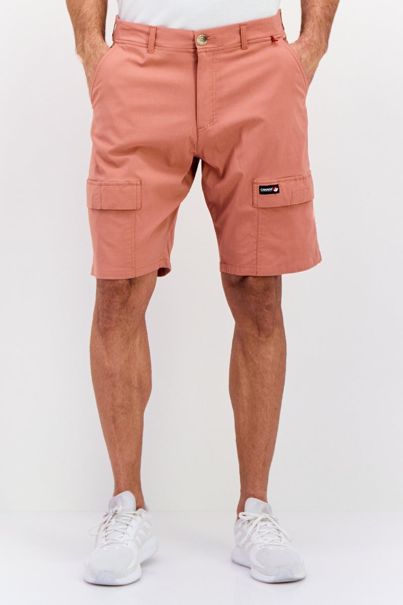 Canada Weather Gear Men Sportswear Fit Plain Outdoor Sports Shorts, Brown - Image 1