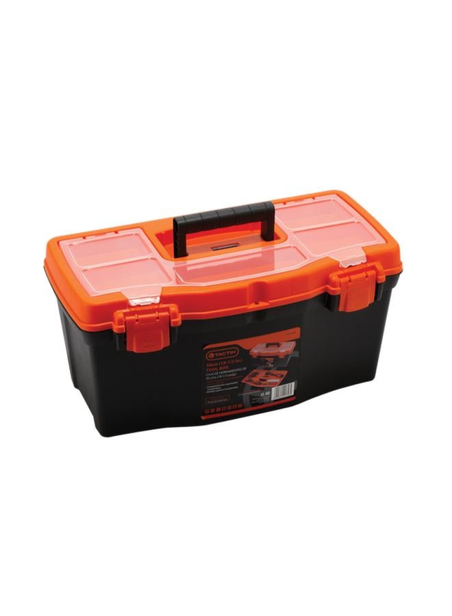 Tactix Plastic Tool Box Black and Orange 19.5 Inch - Image 4