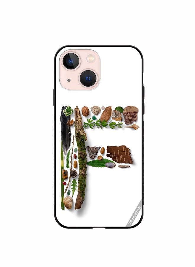 VR CREATIVE Protective Case Cover For Apple iPhone 13 mini Alphabet F Design Multicolour - Image 1