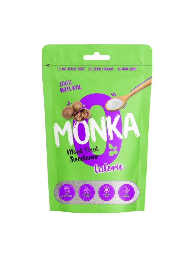 Monka Monk Fruit Sweetener Crystal – Natural Zero Calorie Sugar Substitute | Keto & Diabetic Friendly Sweetener | Low Glycemic Sugar Alternative for Coffee, Tea, Baking & Cooking - Image 1