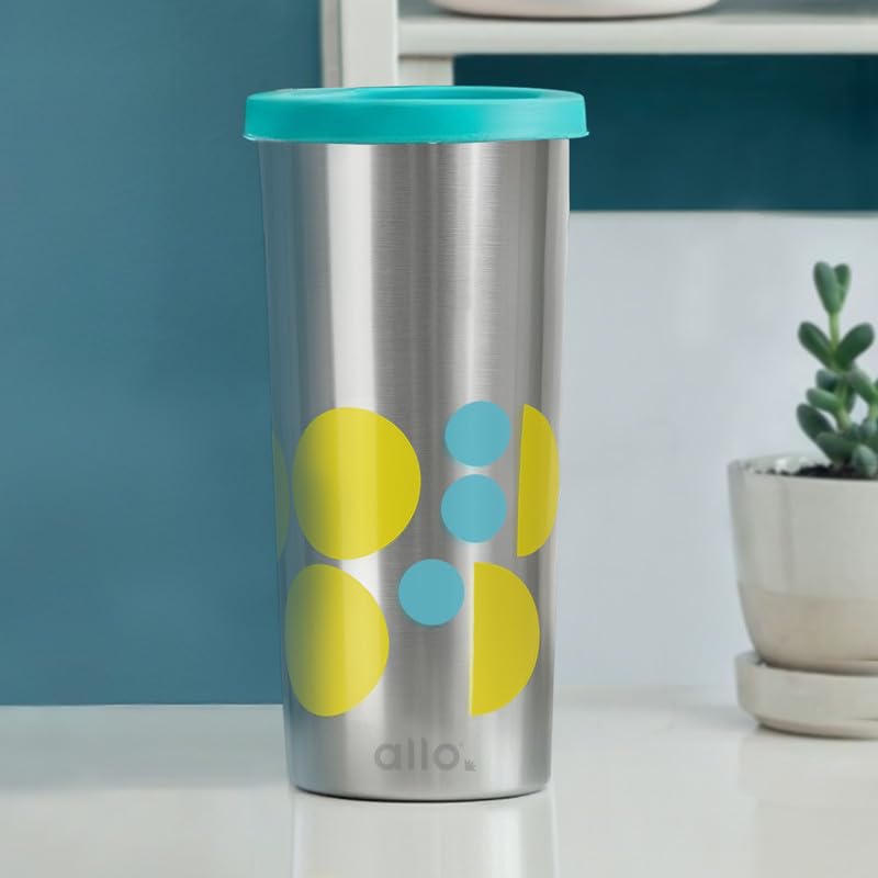 Allo Stainless Steel Tumbler with Lid, Leak Proof Water Tumbler for Home, Office, School, Travel, Kids Rust Proof, Multipurpose Storage Glass for Juice, Tea, Coffee, Milk, Blue (550Ml) - Image 5