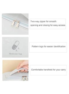 erorex First Aid Bag, First Aid Kit Organizer, First Aid Empty Kit, Oxford Fabric Foldable Design Metal Zipper Practical Portable Storage Bag, Suitable for Personal, Home, And Even Office Environments  - Image 2