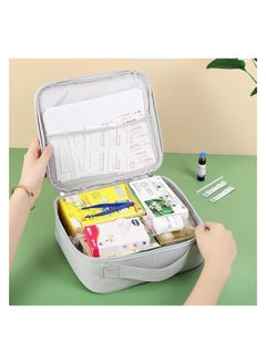 erorex First Aid Bag, First Aid Kit Organizer, First Aid Empty Kit, Oxford Fabric Foldable Design Metal Zipper Practical Portable Storage Bag, Suitable for Personal, Home, And Even Office Environments  - Image 4