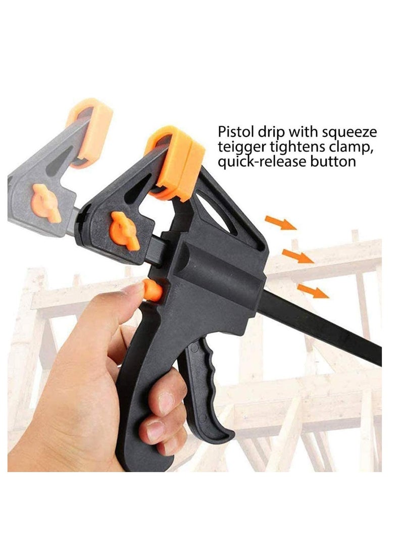 Rubik 8-inch F Clamps Carpenter Tools Quick Grip Clip 8-inch Heavy Duty Bar Clamp Spreader Rocker Clip DIY Hand Tool Kit for Wood Working (Pack of 4pcs) - Image 5