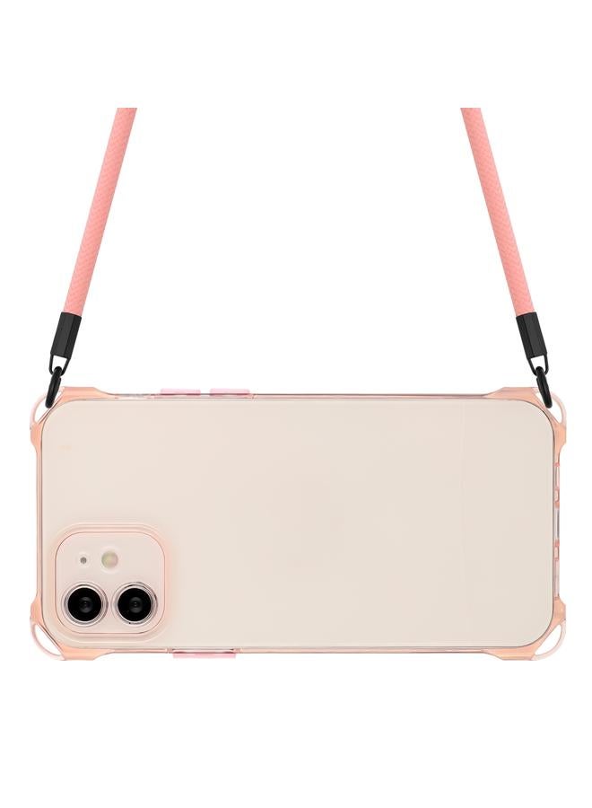 زبون جراب لهاتف iPhone 11، جراب هاتف TPU مقاوم للصدمات بأربع زوايا مع حبل - Image 3