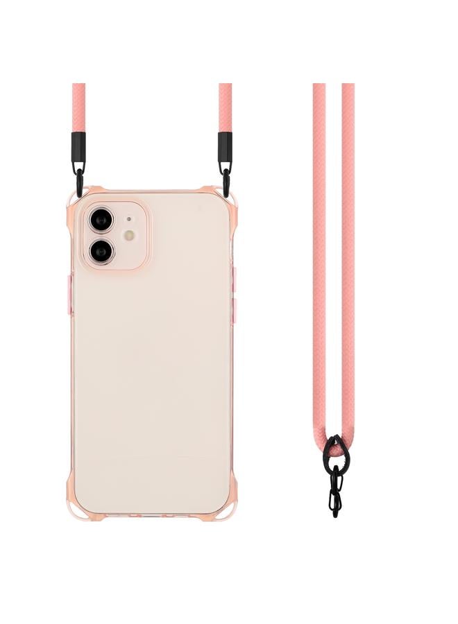 زبون جراب لهاتف iPhone 11، جراب هاتف TPU مقاوم للصدمات بأربع زوايا مع حبل - Image 2