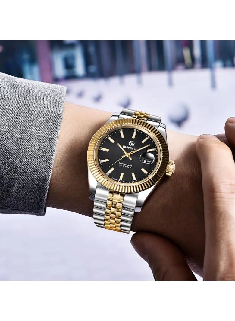 BERSIGAR - Bersigar BG-1645 Luxaura Design Stainless Steel Automatic Water Resistant Watch - Image 1