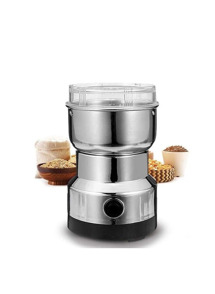 Electric Coffee Grinder, 150W 300ml Stainless Steel Electric Coffee Machine Bean Grinder Blenders for Kitchen Office Home Use Grains Grinding Machine  - Image 1