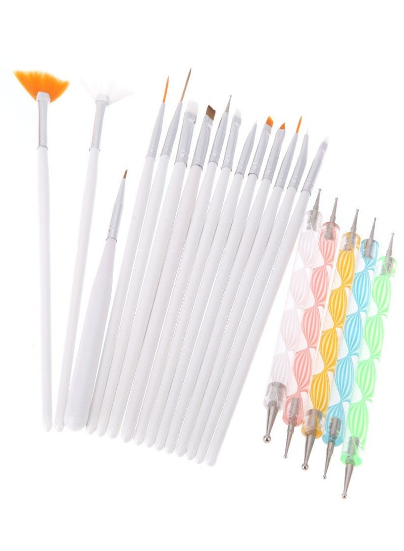 ORiTi 20-Piece Nail Art Pens Kit Painting Polish Design Tools Set - Image 1