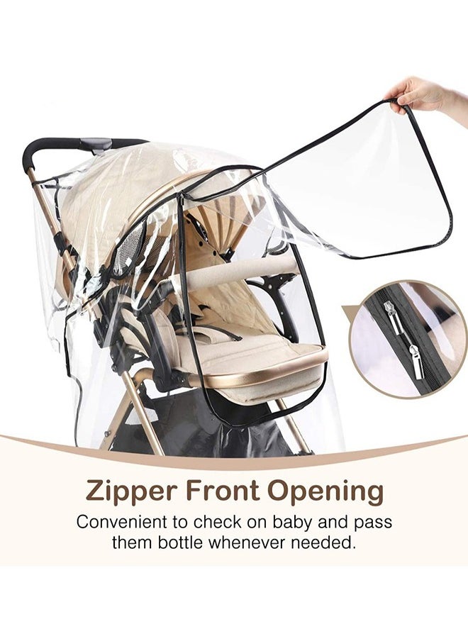 SYOSI - Universal Baby Stroller Rain Cover Pram Raincover Pushchair EVA Transparent and Waterproof for Buggy Carriage Travel Outdoor - Image 1