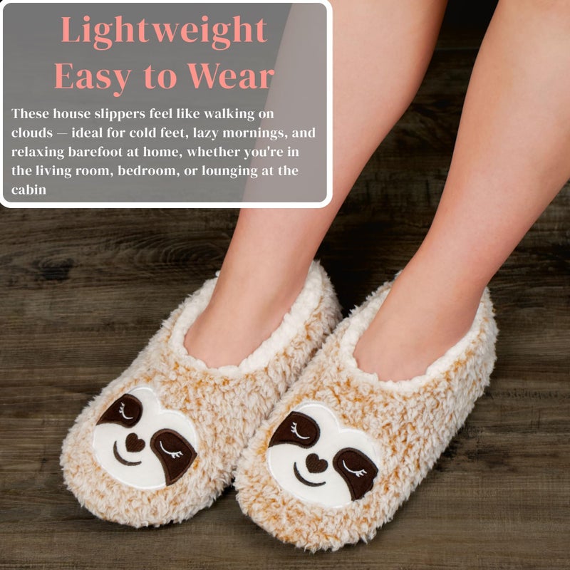 cosyone1997 Sloth Slippers for Women Indoor Soft Sole, Cute Animal Slipper Socks Inspired Style, Adult Size 7â€“8 - Image 3