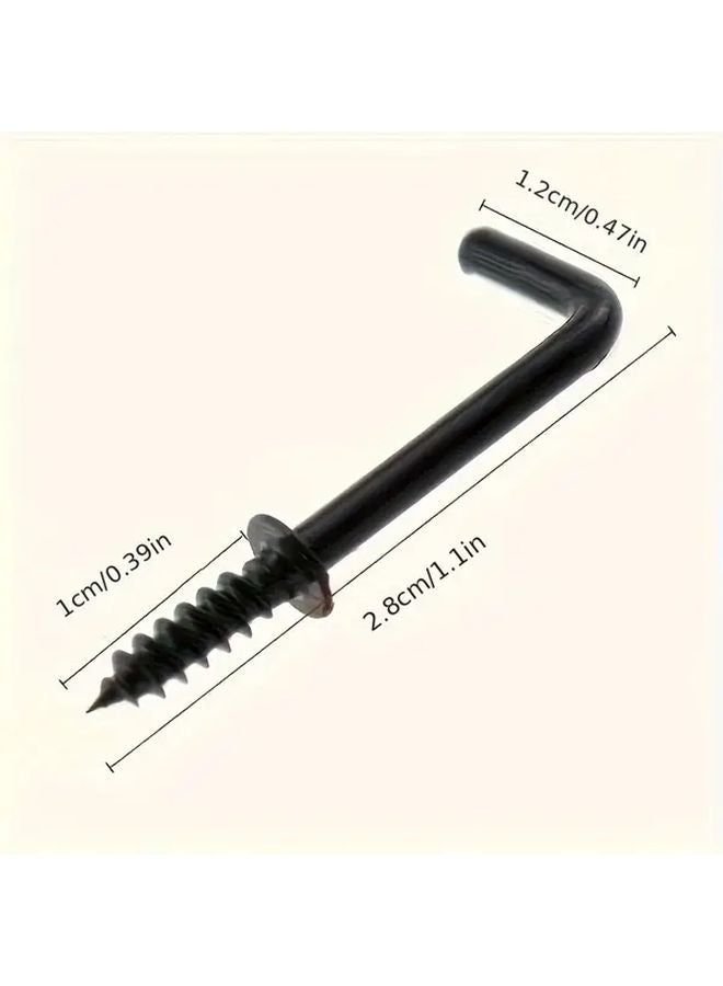 Heavy Duty Black L Shaped Ceiling Hooks Right Angle Corner Hooks With Screws - Image 4