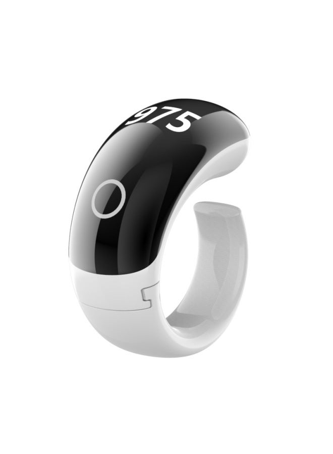 Equantu Smart Ring Bluetooth Time Reminder Outdoor Count Reminder Electronic Devices Fashion Ring-Color:White - Image 1
