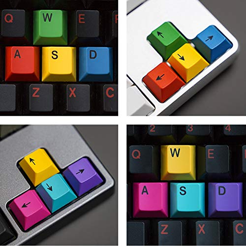 Kelendle 4 Pcs Personalized Colorful PBT Cherry Profile Gaming Keycaps Replacement for Mechanical Keyboard MX Switch (RGBY Arrows) - Image 4