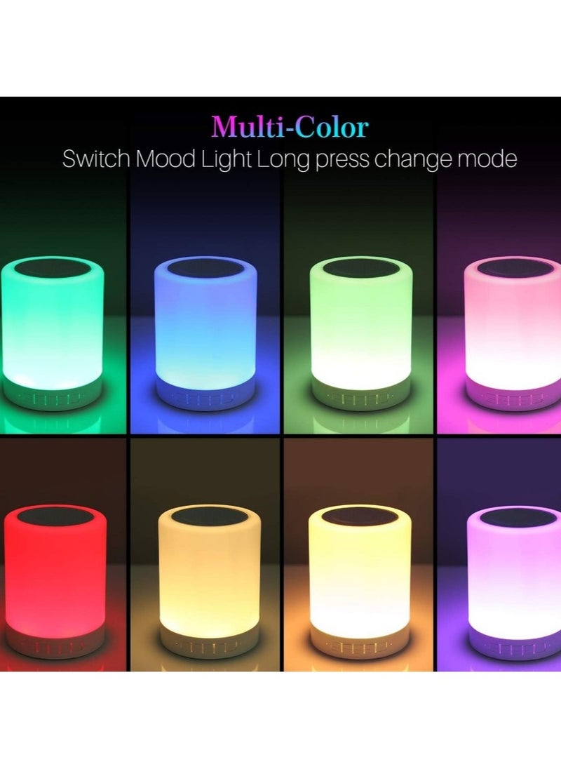 Generic - Bedside Lamp Touch Control with Bluetooth Speaker Night Light Table Lamp 3 Dimmable Modes 7 Colors Switch Gift Idea for Women Men Teens Kids Multicolor - Casting Luminous Lamp for Bedroom - Portable Wireless Speaker - Touch Control Lamp with Bluetooth Speaker - Wireless Speaker - Outdoor Bluetooth Speakers, Best Gifts for Girls Boys Kids - Image 1