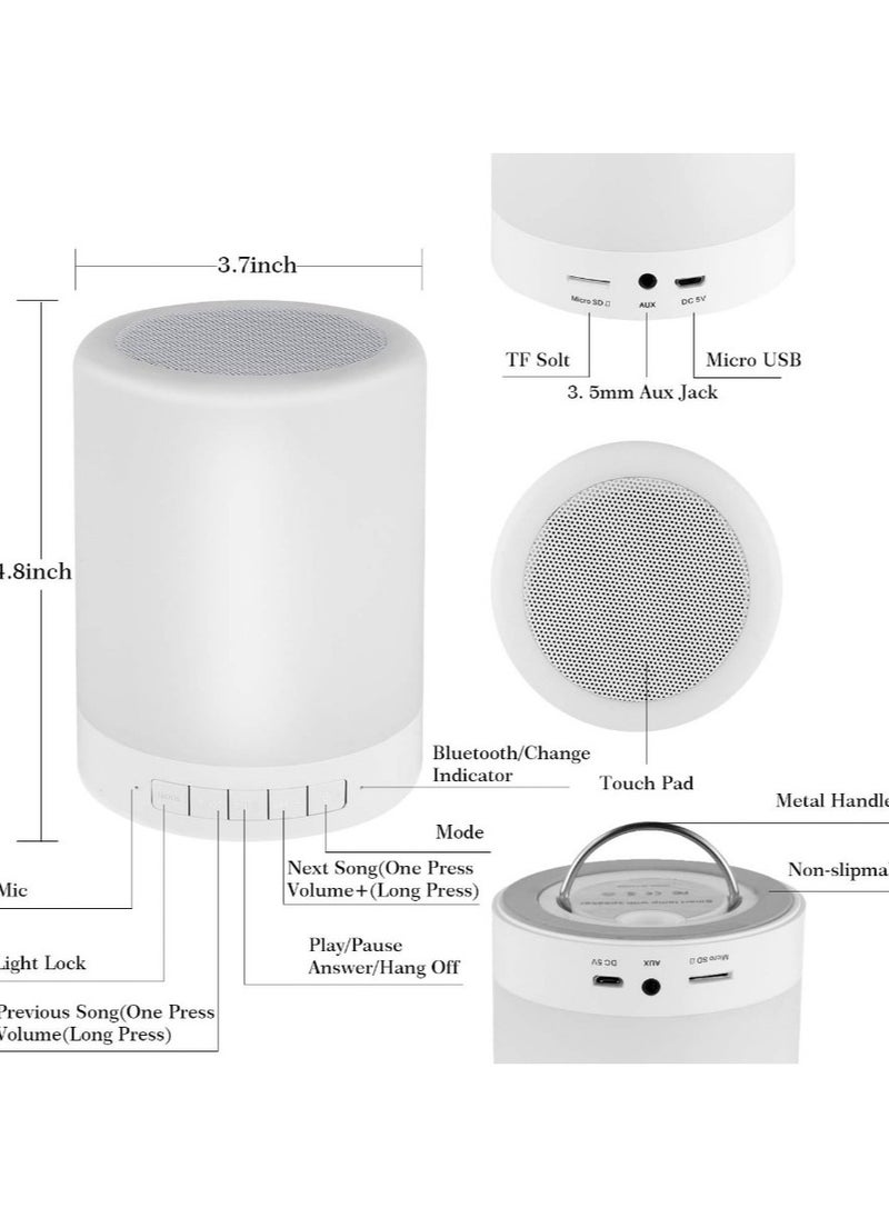 Generic - Bedside Lamp Touch Control with Bluetooth Speaker Night Light Table Lamp 3 Dimmable Modes 7 Colors Switch Gift Idea for Women Men Teens Kids Multicolor - Casting Luminous Lamp for Bedroom - Portable Wireless Speaker - Touch Control Lamp with Bluetooth Speaker - Wireless Speaker - Outdoor Bluetooth Speakers, Best Gifts for Girls Boys Kids - Image 1
