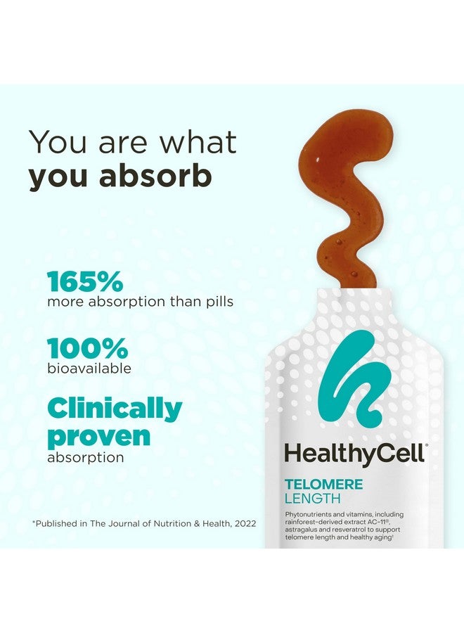 HealthyCell Telomere Length - Anti Aging Supplement with Cats Claw for DNA Repair, Cell Health, Stem Cell Support - Clinically Proven Ingredient AC11 - Maximum Absorption - 30 Gel Packs - Image 3