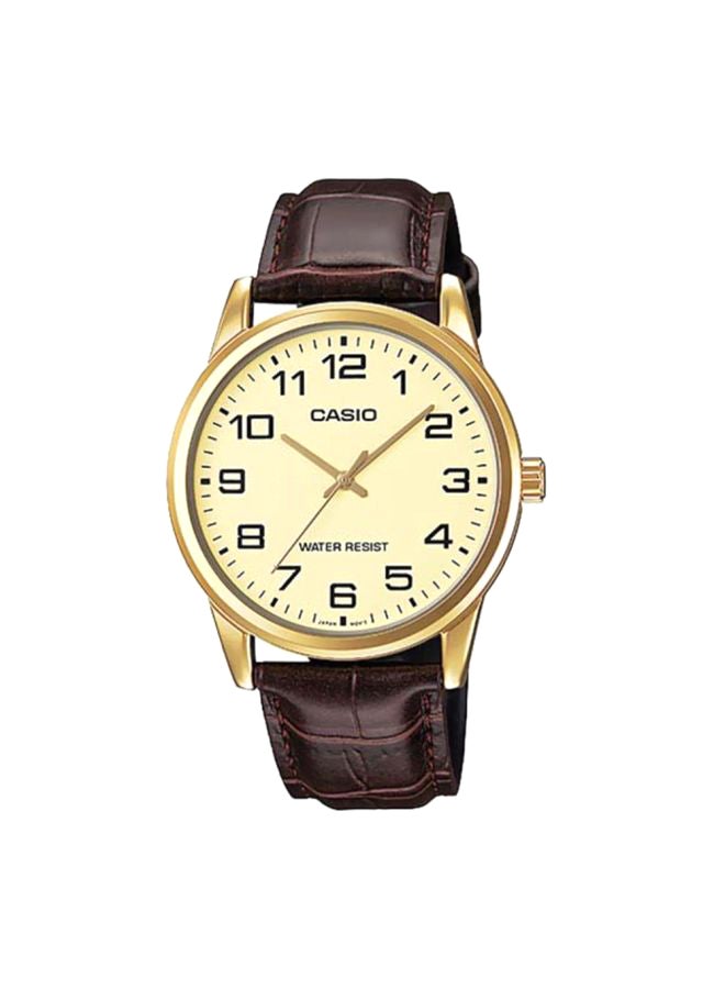 Men Dress Analog Watch MTP-V001GL-9BUD - 38 mm - Brown