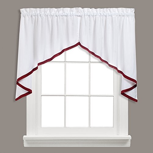 SKL Home Kate Swag Valance Pair, Berry, 57 inches x 28 inches - Image 5