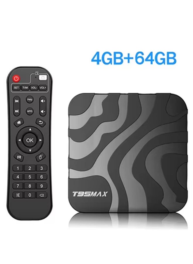TV BOX 8K android 12 4GB RAM 64GB ROM, Android TV Box With WiFi BT Quad Core HD Media Player Set Top Box  - Image 1
