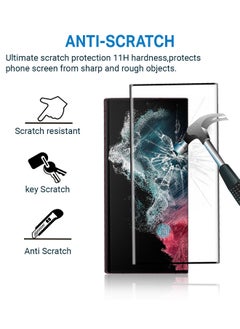 PRIMEEIGHT [2 PACK] Samsung Galaxy S22 ULTRA Screen Protector 6.8 Inch Display - Ultra Thin 9H Hardness Tempered Glass Easy to Install HD Clear Screen Protector S22 ULTRA  - Image 4