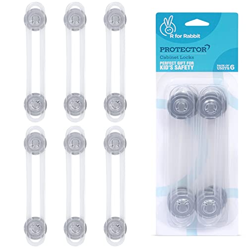 R for Rabbit Protector Cabinet Locks for Kids | Refrigerator Door Lock | Cupboard Locks | Baby Safety | Cabinet Child Safety Locks | Pack of 6 - Image 1