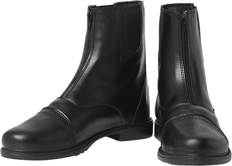 TuffRider Men’s Starter Front Zip Paddock Boots | Durable, Easy to Clean Water-Resistant Horse Riding Boots for Men - Image 1