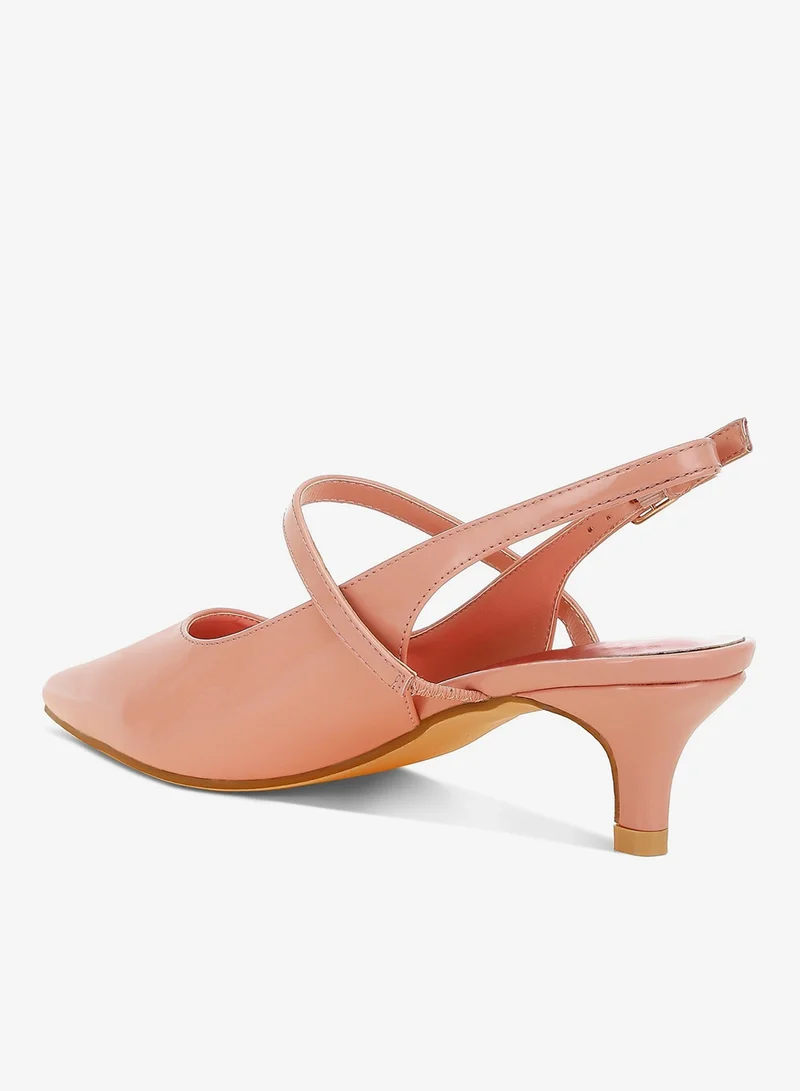 London Rag Pink Kitten Heel Slingback Sandals in Pink for Women | Best Price UAE
