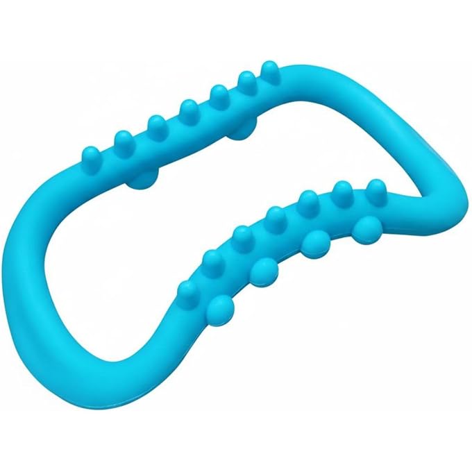 ZOOMELLA Multi-Functional Pilates Circle Ergonomic Design 8 Exercise Loop Back Opening Stretcher for Athletes, Office Workers, Home Gym, Workout Recovery, Blue|Pilates Rings - Image 4
