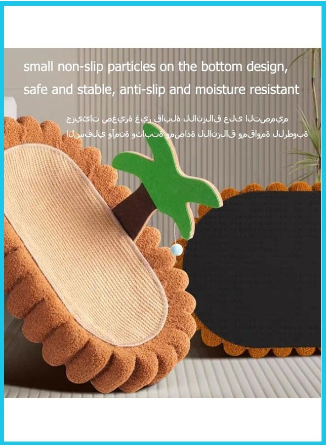 Berma Baby - Cat Scratcher Bed with Dangling Ball, 2 in 1 Oval Cat Scratching Bed for Indoor Cats, Sisal Cat Training Toy Coconut Tree Cat Scratching Cat Scratch Lounge with Scratching Toy - Image 1