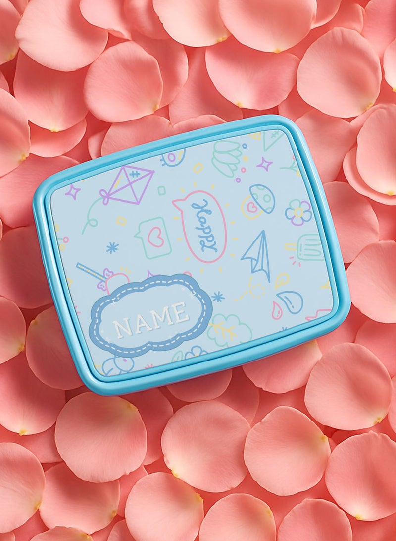 لوحة علبة طعام لانش بوكس باسم قابل للتخصيص مع تصميم ملون - Image 5