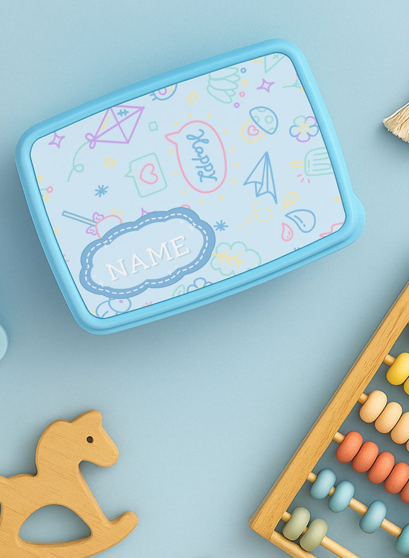 لوحة علبة طعام لانش بوكس باسم قابل للتخصيص مع تصميم ملون - Image 3