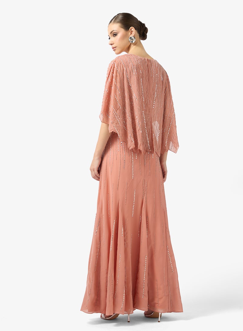 Amelia Rose Embellished v-neck  maxi dress - Image 2