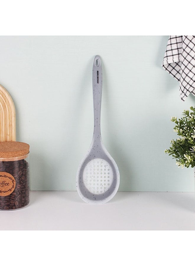 DANUBE HOME Arissa Skimmer Nylon Silicon Kitchen Skimmer Versatile Cooking Tool High Quality Kitchen Utensil For Home Kitchen & Dining Room L34xW10cm Grey  - Image 1