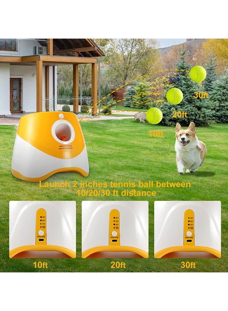 AROAQ Dog Tennis Launcher Automatic Pet Toy Mini Tennis Throwing Pinball Machine Interactive Rechargeable Catapult for Dogs - Image 4