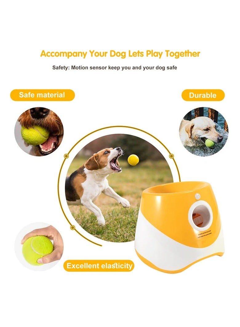 AROAQ Dog Tennis Launcher Automatic Pet Toy Mini Tennis Throwing Pinball Machine Interactive Rechargeable Catapult for Dogs - Image 3