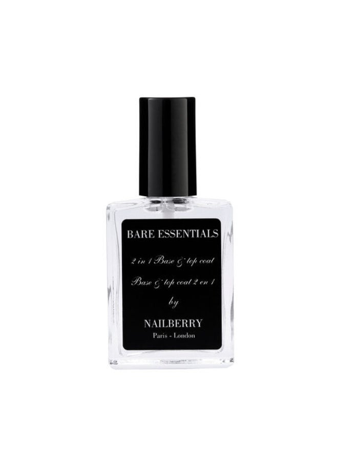 Nailberry Bare Essentials 2 In 1 Base and Top Coat 15ml - Image 1