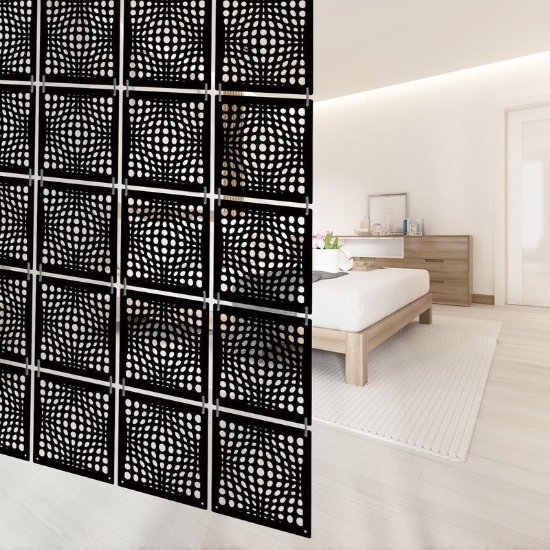 Olive Tree 12Pcs Hanging Room Divider Panel Modern Hanging Screen Partition for Home Decoration Living Room 115 x 115 12 PanelsOTD6097 - Image 1