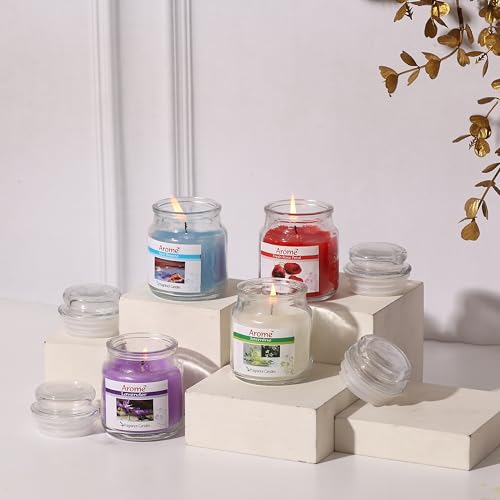 PROSPERRO LUMO by Parkash Candles – Set of 4 Fragrance Jar Candles | Lavender, Rose, Jasmine & Sea Breeze Scents | 10-Hour Burn Time | Smokeless Aroma Candles for Home Décor, Gifting & Events - Image 1