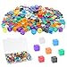 Gtziqa 200 PCS 8mm MultiColored Blank Dice 812 Colors Mini Dice Beads Acrylic Cubes Assorted Color No Hole Beads with Storage Box Small Clear Dices for Board Tabletop Dices DIY Making - Image 2