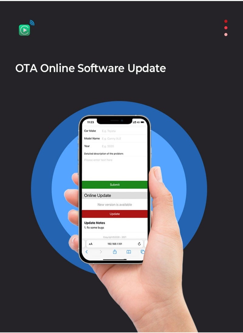 Ottocast - OTTOCAST Wireless CarPlay Adapter 2022 Speed Fastest Apple Wireless CarPlay Dongle Plug & Play 5Ghz WiFi Auto Connect No Delay Online Update, U2-AIR for OEM Wired CarPlay Cars Model Year After 2016 - Image 1
