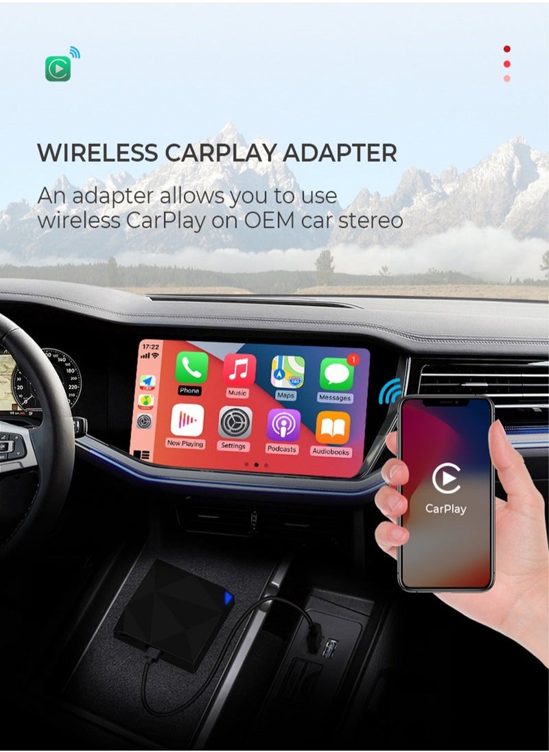 Ottocast - OTTOCAST Wireless CarPlay Adapter 2022 Speed Fastest Apple Wireless CarPlay Dongle Plug & Play 5Ghz WiFi Auto Connect No Delay Online Update, U2-AIR for OEM Wired CarPlay Cars Model Year After 2016 - Image 1