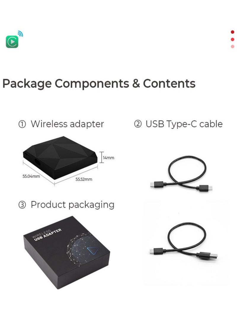 Ottocast - OTTOCAST Wireless CarPlay Adapter 2022 Speed Fastest Apple Wireless CarPlay Dongle Plug & Play 5Ghz WiFi Auto Connect No Delay Online Update, U2-AIR for OEM Wired CarPlay Cars Model Year After 2016 - Image 1