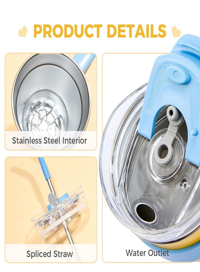 ميني سو كوب مينيسو للسفر من الفولاذ المقاوم للصدأ بتصميم شخصيات مينيونز، سعة 54 أونصة، مزود بمقبض وغطاء وماصة، متوافق مع حامل أكواب القهوة، خالٍ من مادة BPA، مناسب للفتيات والأطفال | للمدرسة والمكتب والمنزل - Image 5