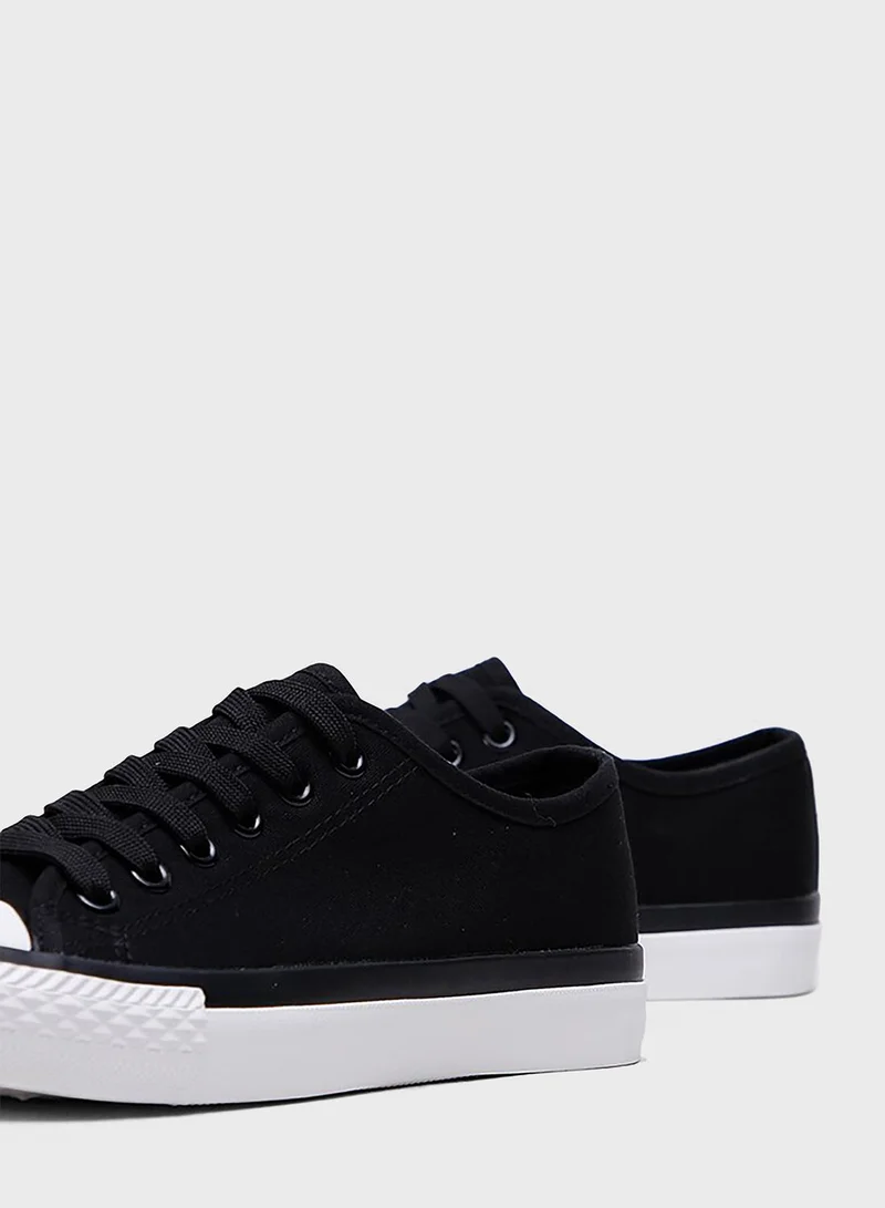 CCC Lace Up Canvas Sneakers