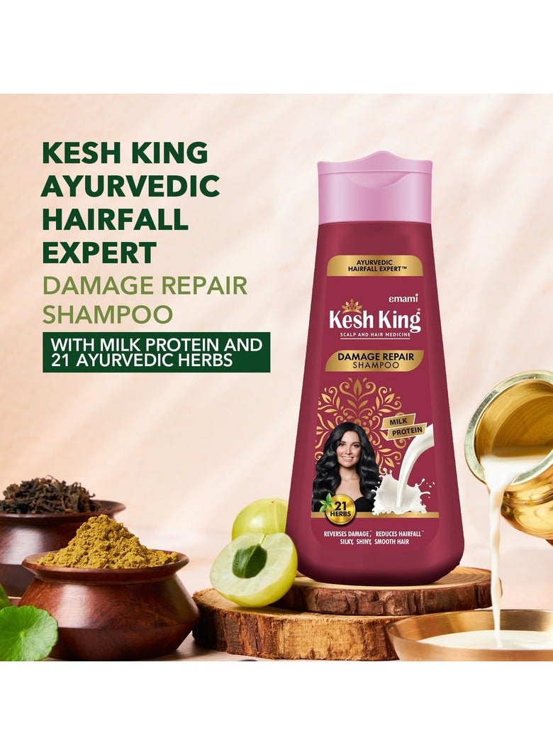 Kesh King Damage Repair Shampoo With Milk Protein And 21 Ayurvedic Herbs 300ml - Image 3
