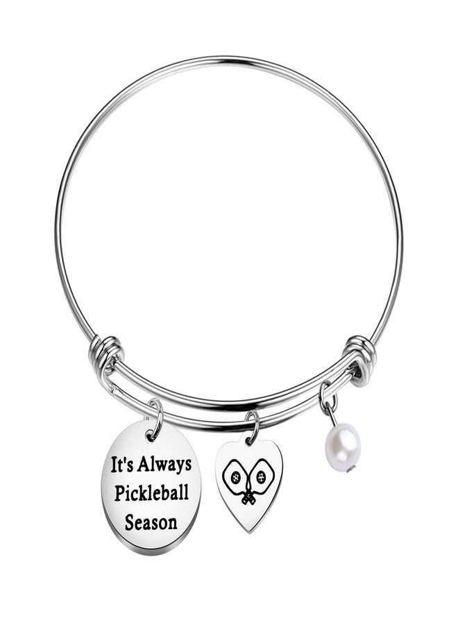Zuo Bao Pickleball Lover Gift Pickleball Player Bracelet It's Always Pickleball Season Jewelry Gift For Pickleball Coach (It's Always Pickleball Season) - Image 1