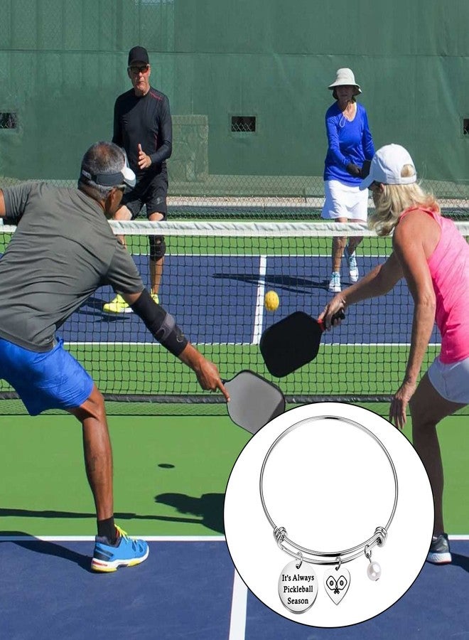 Zuo Bao Pickleball Lover Gift Pickleball Player Bracelet It's Always Pickleball Season Jewelry Gift For Pickleball Coach (It's Always Pickleball Season) - Image 4