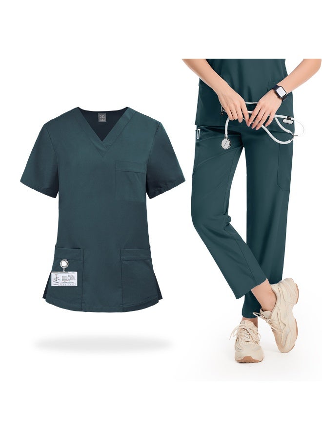 NIBEMINENT Medical Uniforms Women Scrubs Sets  Doctors Hospital Nurses Accessories Dental Clinic Spa Salon Workwear Clothes - Image 1