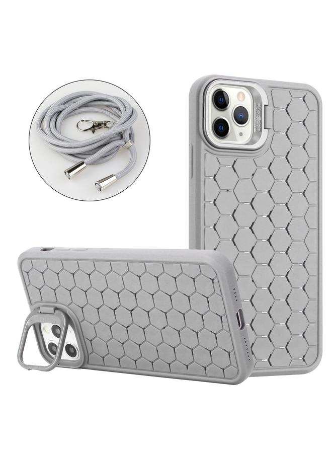 اس-توب جراب لهاتف iPhone 12 Pro مزود بحامل مشع من مادة TPU مع حبل - Image 1